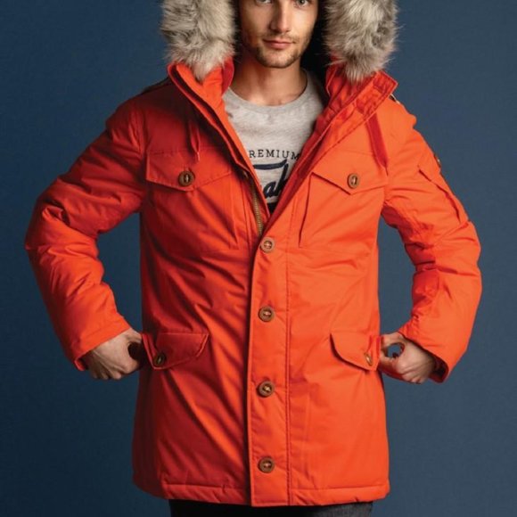 Wanakome Icarus Parka Down Fill Orange - Picture 1 of 5